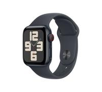 Apple Watch SE (2nd Gen), 40mm, Midnight Aluminium Case, GPS + Cellular [2024] - Midnight Sport Band - M/L, Black
