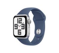 Apple Watch SE (2nd Gen), 40mm, Silver Aluminium Case, GPS [2024] - Denim Sport Band - S/M
