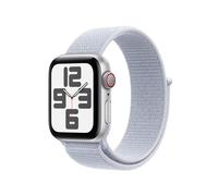 Apple Watch SE (2nd Gen), 40mm, Silver Aluminium Case, GPS + Cellular [2024] - Blue Cloud Sport Loop, White