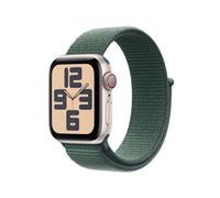 Apple Watch SE (2nd Gen), 40mm, Starlight Aluminium Case, GPS + Cellular [2024] - Lake Green Sport Loop, Green
