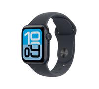 Apple Watch SE 3, 40mm, Midnight Aluminium Case, GPS + Cellular [2025] - Midnight Sport Band - M/L, Black