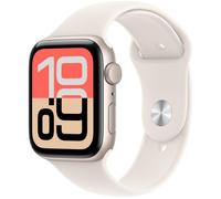 Apple Watch SE 3 GPS 44mm Smartwatch with Starlight Aluminium Case with Starlight Sport Band S/M. Fitness and Sleep Trackers, Heart Rate Monitor, Always-On Display, Water Resistant