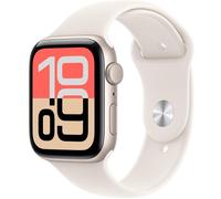 Apple Watch SE 3 GPS 44mm Smartwatch with Starlight Aluminium Case with Starlight Sport Band S/M. Fitness and Sleep Trackers, Heart Rate Monitor, Always-On Display, Water Resistant