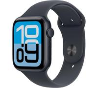 Apple Watch SE 3, 44mm, Midnight Aluminium Case, GPS [2025] - Midnight Sport Band - S/M, Black