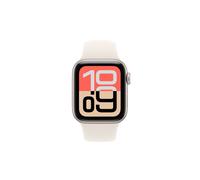 Apple Watch SE 3, 40mm, Starlight Aluminium Case, GPS + Cellular [2025] - Starlight Sport Band - S/M, White