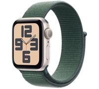 APPLE Watch SE - 40 mm Starlight Aluminium Case with Lake Green Sport Loop, White,Green