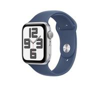 Apple Watch SE GPS 40mm Silver Aluminium Case with Storm Blue Sport Band - S/M