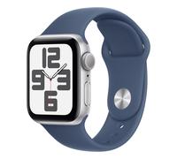 Apple Watch SE GPS 40mm Silver Aluminium Case with Denim Sport Band -