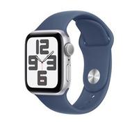 Apple Watch SE GPS 40mm Silver Aluminium Case with Storm Blue Sport Band - S/M