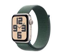 Apple Watch SE GPS 44mm Starlight Aluminium Case with Lake Green Sport Loop