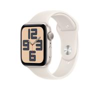 Apple Watch SE (2nd Gen), 44mm, Starlight Aluminium Case, GPS [2024] - Starlight Sport Band S/M, White
