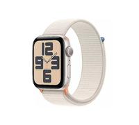 Apple Watch SE GPS 44mm Starlight Aluminium Case with Starlight Sport Loop Carbon