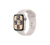 Apple Watch SE GPS + Cellular 44mm Starlight Aluminium Case with Starlight Sport Band - S/M Carbon