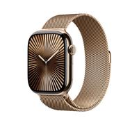 Apple Watch Series 10, 46mm, Gold Titanium Case, GPS + Cellular [2024] - Gold Milanese Loop, Gold Milanese Loop