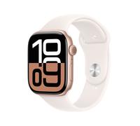 Apple Watch Series 10, 46mm, Rose Gold Titanium Case, GPS + Cellular [2024] - Light Blush Sport Band - M/L, Pink