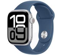Apple Watch Series 10 GPS 42mm Silver Aluminium Sport Band M/L MWWC3 - Unisex - 42 mm - Smartwatch - Quartz with charger Black 42/44/45/49 mm