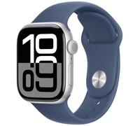 Apple Watch Series 10 GPS 42mm Silver Denim Sport Band - S/M