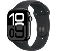 Apple Watch Series 10 -GPS - 46mm - Jet Black Aluminium Case w/Black Sports Band (S/M)