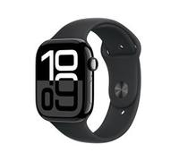 Apple Watch Series 10 GPS 46mm Jet Black Aluminium Case with Black Sport Band - S/M