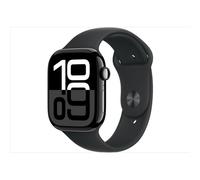 Apple Watch Series 10 GPS + Cellular 46 mm Smartwatch with Jet Black AI Black Sport Band - S/M. Fitness Tracker, ECG App, Always-On Retina Display, Water Resistant