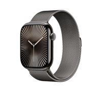 Apple Watch Series 10 GPS + Cellular 46 mm Smartwatch with Slate Titanium Case with Slate Milanese Loop - S/M. Fitness Tracker, ECG App, Always-On Retina Display, Carbon Neutral