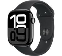 Apple Watch Series 10 GPS + Cellular 46mm - Jet Black Aluminium Case with Black Sport Band (M/L)