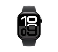 Apple Watch Series 10 GPS + Cellular 46mm Jet Black Aluminium Case with Black Sport Band - M/L