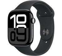Apple Watch Series 10 GPS + Cellular 46mm Jet Black Aluminium Case with Black Sport Band M/L - ECG, Always-On Display & Fitness Tracker, New
