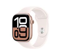 Apple Watch Series 10 GPS + Cellular 46mm Rose Gold Aluminium Case with Light Blush Sport Band - M/L