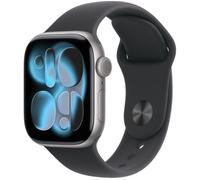 APPLE Watch Series 11 - 42 mm Space Grey Aluminium Case with Black Sport Band, M/L, Silver/Grey,Black