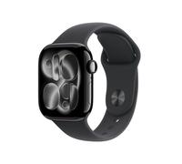 Apple Watch Series 11, 42mm, Jet Black Aluminium Case, GPS [2025] - Black Sport Band - S/M
