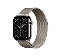 Apple Watch Series 11, 42mm, Natural Titanium Case, GPS + Cellular [2025] - Natural Milanese Loop, Silver