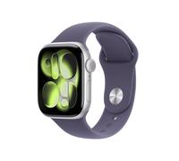 Apple Watch Series 11, 42mm, Silver Aluminium Case, GPS + Cellular [2025] - Purple Fog Sport Band - S/M, Purple