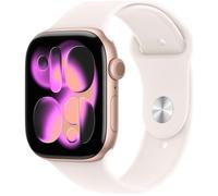 APPLE Watch Series 11 - 46 mm Rose Gold Aluminium Case with Light Blush Sport Band, S/M, Gold,Pink