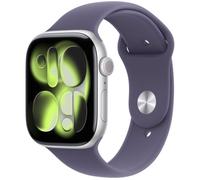 APPLE Watch Series 11 - 46 mm Silver Aluminium Case with Purple Fog Sport Band, M/L, Purple,Silver/Grey