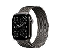 Apple Watch Series 11 GPS + Cellular 46mm Smartwatch with Slate Titanium Case with Slate Milanese Loop M/L. Sleep Score, Fitness Tracker, Health Monitoring, Always-On Display, Water Resistant