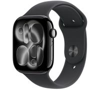 APPLE Watch Series 11 Cellular - 46 mm Jet Black Aluminium Case with Black Sport Band, M/L, Black