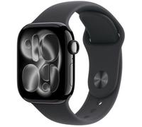 APPLE Watch Series 11 Cellular - 46 mm Jet Black Aluminium Case with Black Sport Band, S/M, Black