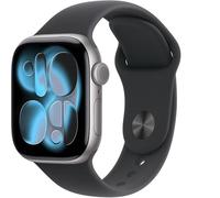 APPLE Watch Series 11 - 42 mm Space Grey Aluminium Case with Black Sport Band, S/M, Silver/Grey,Black