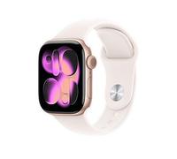 Apple Watch Series 11 GPS 42mm Smartwatch with Rose Gold Aluminium Case with Light Blush Sport Band M/L. Sleep Score, Fitness Tracker, Health Monitoring, Always-On Display, Water Resistant