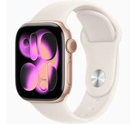Apple Watch Series 11 GPS + Cellular 42mm Smartwatch with Rose Gold Aluminium Case with Light Blush Sport Band S/M. Sleep Score, Fitness Tracker, Health Monitoring, Always-On Display, Water Resistant