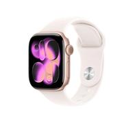 Apple Watch Series 11 GPS 42mm Rose Gold Aluminium Light Blush Sport Band S/M MEU04 - Unisex - 42 mm - Smartwatch - Quartz with charger Black 42/44/45/49 mm