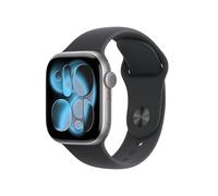 Apple Watch Series 11 GPS 42mm Smartwatch with Space Grey Aluminium Case with Black Sport Band M/L. Sleep Score, Fitness Tracker, Health Monitoring, Always-On Display, Water Resistant