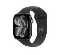 Apple Watch Series 11 (GPS) 46mm & Jet Black Aluminium Case with Black Sport Band, Jet Black, Men Jet Black