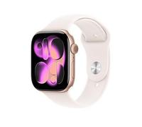 Apple Watch Series 11 (GPS) & 46mm & Rose Gold Aluminium Case with Light Blush Sport Band, Rose Gold, Men Rose Gold