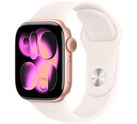 Apple Watch Series 11 GPS 46mm Rose Gold Aluminium Light Blush Sport Band M/L MEV74 - Unisex - 46 mm - Smartwatch - Quartz with charger Black 42/44/45/49 mm