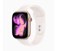 Apple Watch Series 11 GPS 46mm Rose Gold Aluminium MEV74 M/L Light Blush Sport Band