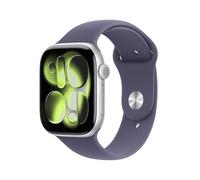 Apple Watch Series 11 GPS 46mm Smartwatch with Silver Aluminium Case with Purple Fog Sport Band M/L. Sleep Score, Fitness Tracker, Health Monitoring, Always-On Display, Water Resistant
