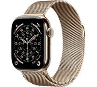 Apple Watch Series 11 GPS + Cellular 42mm Gold Titanium Case with Gold Milanese Loop