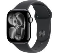 Apple Watch Series 11 GPS + Cellular 42mm Jet Black Aluminium Case with Black Sport Band - M/L